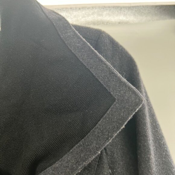 Bar III Women's Zip Up Peacoat Wool Blend Gray/Black Size XS Pockets - Picture 4 of 9